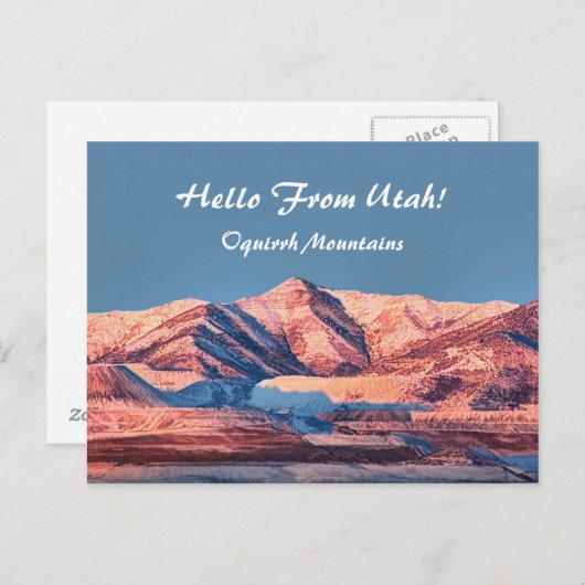 Utah Briefkaarten Oquirrh Mountains First Snow (Voorkant / Achterkant)