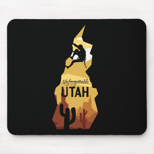 Utah Canyonlands Hiking Vintage Travel Mousepad Muismat (Voorkant)