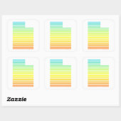 utah chill fade vierkante sticker (Vel)