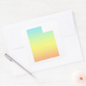utah chill fade vierkante sticker (Envelop)