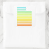 utah chill fade vierkante sticker (Tas)