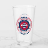 Utah Circular Typography Design Glas (Achterkant)