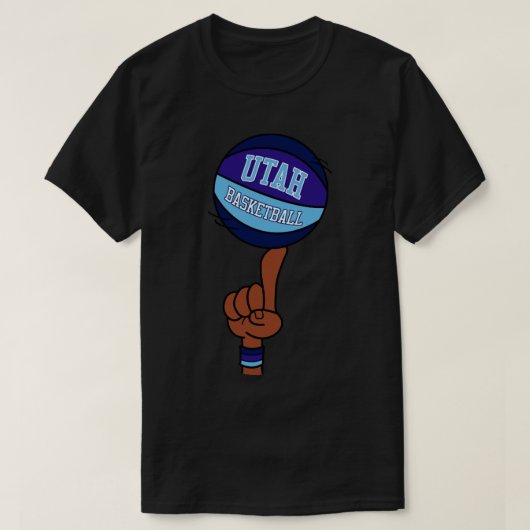 Utah Classic Basketbal Vinger Spin T-shirt (Design voorkant)