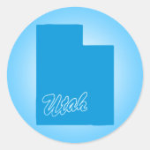 Utah Classic Round Sticker (Voorkant)