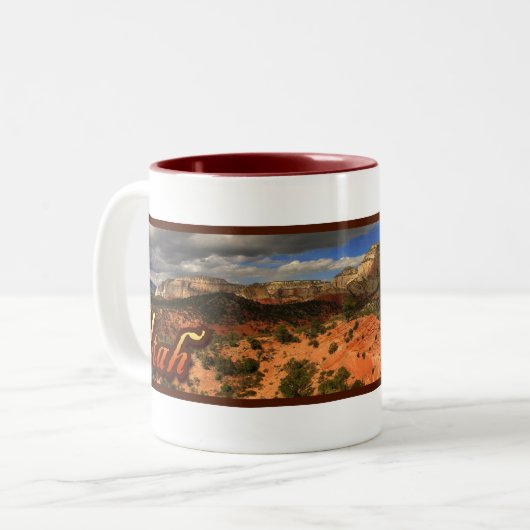 Utah Cliffs Tweekleurige Koffiemok (Voorkant links)