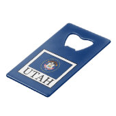 Utah Creditkaart Flessenopener (Voorkant Gekanteld)