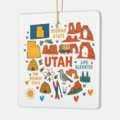 Utah Custom Family Trip Christmas Keramisch Ornament (Links)