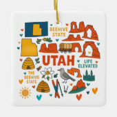 Utah Custom Family Trip Christmas Keramisch Ornament (Voorkant)