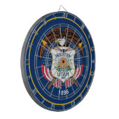 Utah: De bijenkorf staat Amerikaanse vlag, industr Dartbord (Voorkant Links)