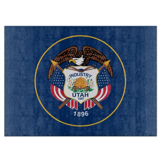 Utah: De bijenkorf staat Amerikaanse vlag, industr Snijplank (Voorkant)