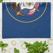 Utah: De bijenkorf staat Amerikaanse vlag, industr Theedoek (Gevouwen)