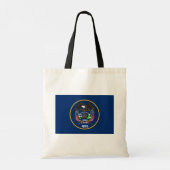 Utah: De bijenkorf staat Amerikaanse vlag, industr Tote Bag (Achterkant)