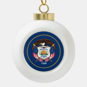 Utah: De Bijenkorf Staat Vlag, Industrie Keramische Bal Ornament