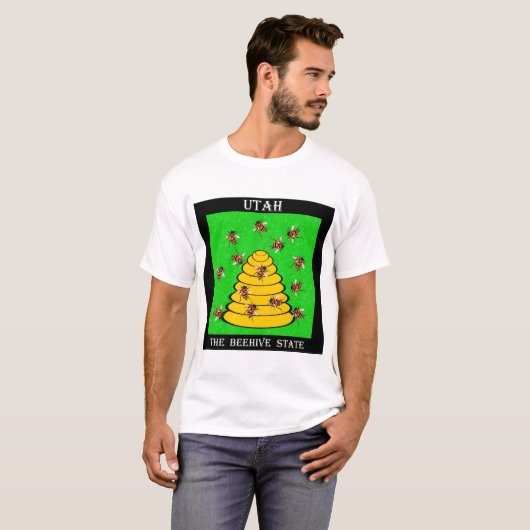Utah de staat Beehive T-shirt (Voorkant volledig)