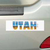 Utah de staat Great Salt Lake Bumpersticker (Op auto)