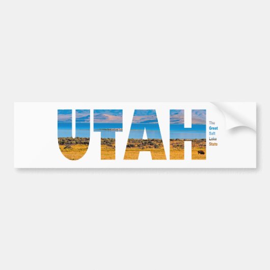 Utah de staat Great Salt Lake Bumpersticker (Voorkant)