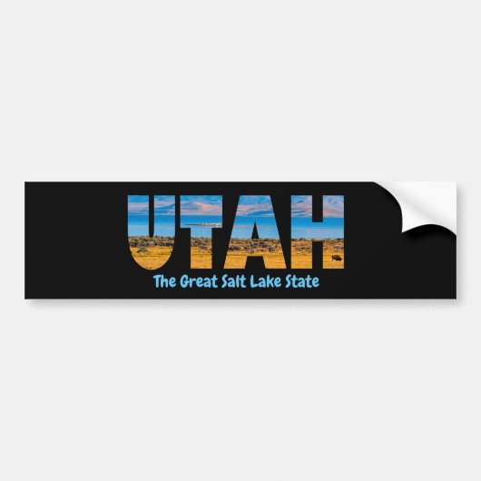 Utah de staat Great Salt Lake Bumpersticker (Voorkant)