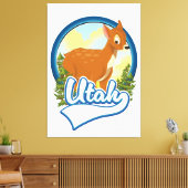 Utah Deer Travel logo Canvas Afdruk (Insitu (Woonkamer))