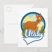 Utah Deer Travel logo Feestdagenkaart (Voorkant / Achterkant)