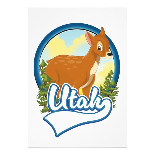 Utah Deer Travel logo Foto Afdruk (Voorkant)
