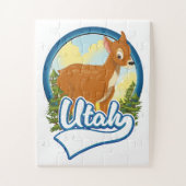 Utah Deer Travel logo Legpuzzel (Verticaal)