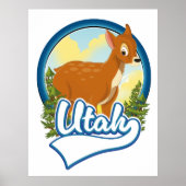 Utah Deer Travel logo Poster (Voorkant)