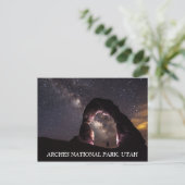 Utah Delicate Arch night sterft melkachtig landsch Briefkaart (Staand voorkant)