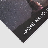 Utah Delicate Arch night sterft melkachtig landsch Tissuepapier (Detail)