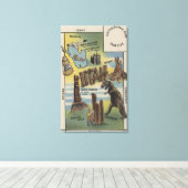 Utah Depictions of Sites to See in UtahUtah Canvas Afdruk (Insitu (Houten vloer))