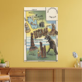 Utah Depictions of Sites to See in UtahUtah Canvas Afdruk (Insitu (Woonkamer))