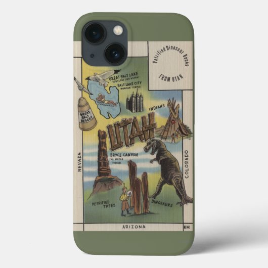 Utah Depictions of Sites to See in UtahUtah Case-Mate iPhone Case (Achterkant)