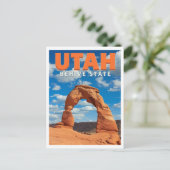 Utah Desert Arch Vintage Briefkaart (Staand voorkant)