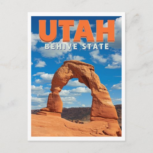 Utah Desert Arch Vintage Briefkaart (Voorkant)