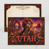 Utah Día de los Muertos Retro Briefkaart (Voorkant / Achterkant)