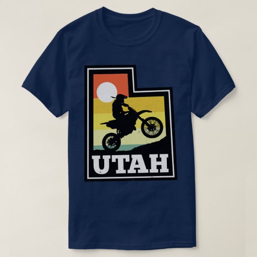 Utah Dirt Bike  Sunset State-vorm T-shirt (Design voorkant)