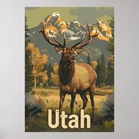 Utah Elk Poster (Voorkant)