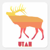 Utah Elk Vierkante Sticker (Voorkant)