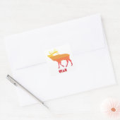 Utah Elk Vierkante Sticker (Envelop)