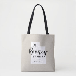Utah familie monogram staat Canvas tas