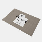 Utah Familie Monogram Staat Doormat Deurmat (Schuin)
