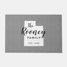 Utah Familie Monogram Staat Doormat Deurmat