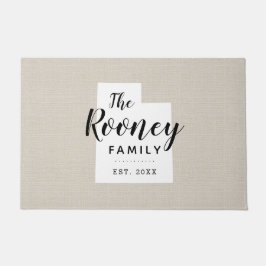 Utah Familie Monogram Staat Doormat Deurmat