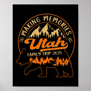 Utah familie reis 2025 Herinneringen maken Camping Poster