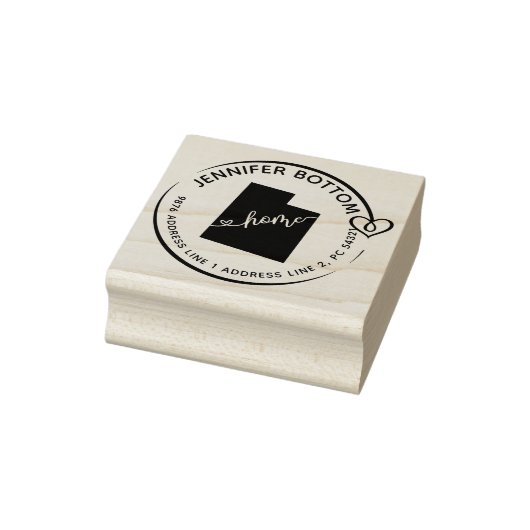 Utah Familie retouradres bedrijf Rubberstempel (Stempel)