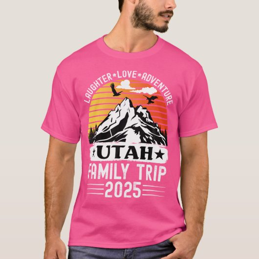 Utah Family Trip 2025 Mountain Camping Adventure T T-shirt (Voorkant)