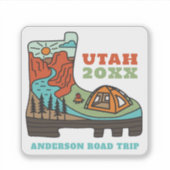 Utah Family Vacation, Road Trip, RV Camping Sticker (Voorkant)