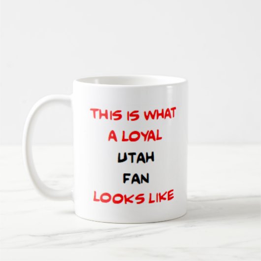 Utah-fan, loyaal koffiemok (Links)
