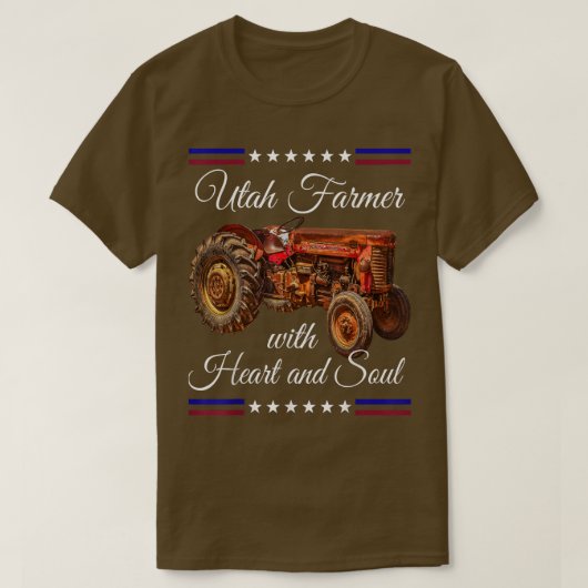Utah Farmer Retro T-shirt (Design voorkant)