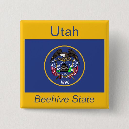 Utah Flag Button (Voorkant)