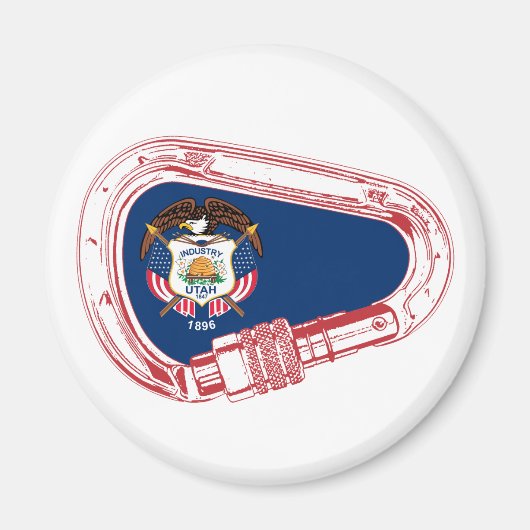 Utah Flag Climbing Carabiner Magneet (Voorkant)